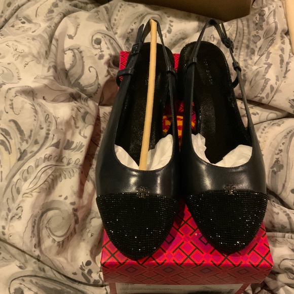 Tory Burch Shoes - Tory  Burch Cap Toe pave Sling Back 45mm heels,BNIB,MSRP$298 I